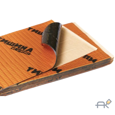 Шумоизоляция Тишина M4 толщина 4.0 мм бронзовая(0.25x0.5) ( 6 шт в упак)